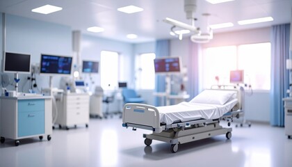 hospital room with medical equipment