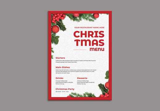 Christmas Menu Layout