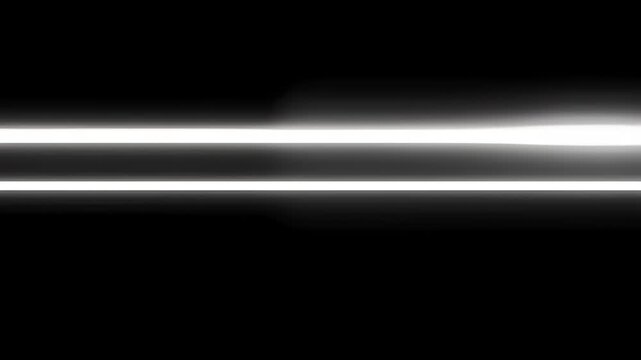 white laser effect neon glowing frame background. repetitive motion animation and flashing. Bright neon light effect isolated on black. 4K graphic ani