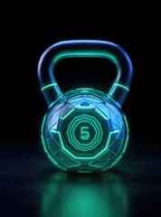 Modern Kettlebell Fitness Equipment.