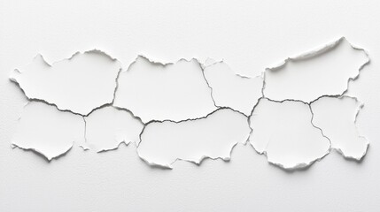 A white paper with a crack in it.