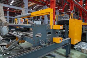 Fototapeta premium Metal Sheet Rolling Machine in Industrial Factory