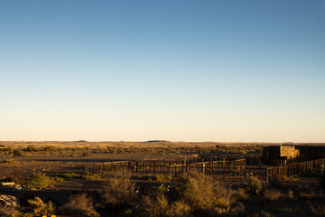 Obraz premium Landscape in early morning of a farm in Boesmanand, South Africa.