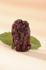 Xinjiang Dried Dates Without Pits - Premium Black Fruit on Neutral Background