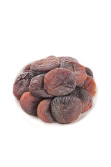 Dried Xinjiang Apricots Candied Fruit Pile Isolated on White Background