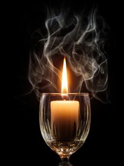Candlelight in a Glass Remembrance.