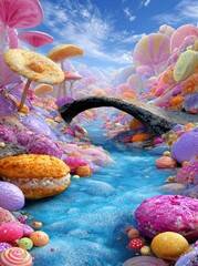 Candyland River Stream Fantasy.
