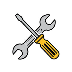 wrench and screwdriver