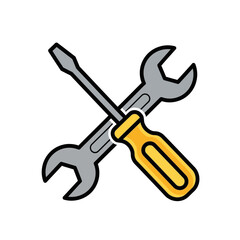 wrench and screwdriver