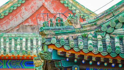 Chinese Style Landscape of the Red Wall  Chinese architecture