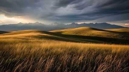 Golden Plains Beneath the Storm