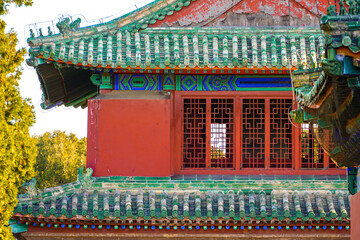 Chinese Style Landscape of the Red Wall  Chinese architecture