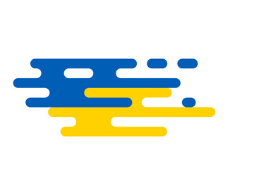 Abstract, colorful, dynamic auspicious cloud pattern in yellow and blue.