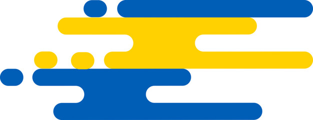 Abstract, colorful, dynamic auspicious cloud pattern in yellow and blue.