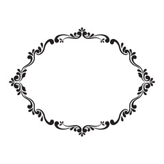 illuistration art hand dtrawn black nad white frame engraving ornamnet