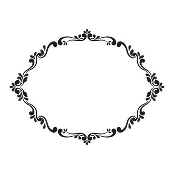 illuistration art hand dtrawn black nad white frame engraving ornamnet