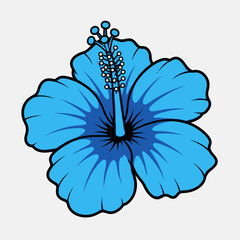 blue flower vector illustration