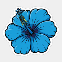blue flower vector illustration
