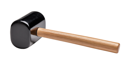 Hammer, wood handle, and steel construction tool isolated on white background
