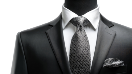 Black suit and tie fashion for professional businessman attire and elegance