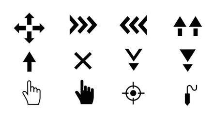 Versatile User Interface Navigation and Control Icons Set &ndash; Scalable Vector Graphics for Web Design and Application Development