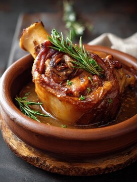 german cuisine meat dish of pork leg and pork knucklebaked eisbein no logos no brands ar 34