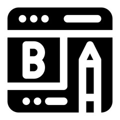 icon blog with style glyph