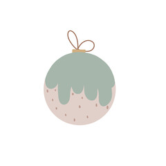 Minimal Pastel Christmas Elements | Hand-Drawn Cute Holiday Clipart Set
