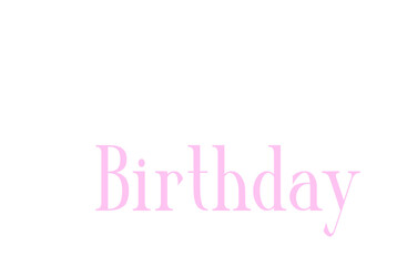 Happy Birthday Text PNG &mdash; Elegant Script Lettering, Transparent Background