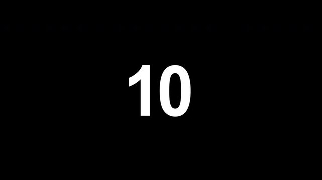 fifteen second countdown timer animation, 15 to 0 seconds with precision vertical flip effect on dark backgorund