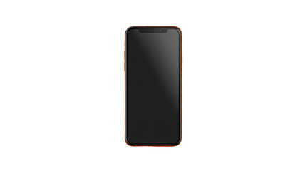 Naklejka premium Black mobile smartphone with a blank screen on a white background, representing smart technology and digital communication