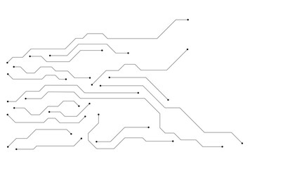 Motherboard digital abstract background. AI circuit board technology texture design. Semiconductor and computer processor on tech banner template concept. Vector illustration