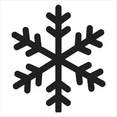 Classic Snowflake Silhouette Winter Icon