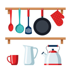 set of kitchen utensils