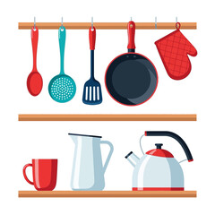 set of kitchen utensils