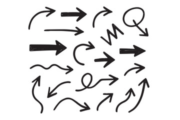 Doodle Sketch Arrows for Direction, Highlights, Notes, Infographics & Design
