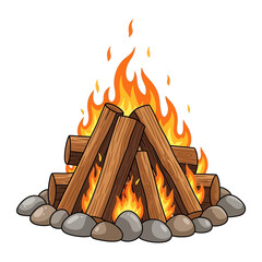 fire in the fireplace