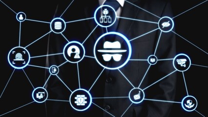 Cyber security icons show cyber attack defense, malware protection, and data security. Cybersecurity prevents hacking, ensures safety, and strengthens cyber attack resilience. Gist