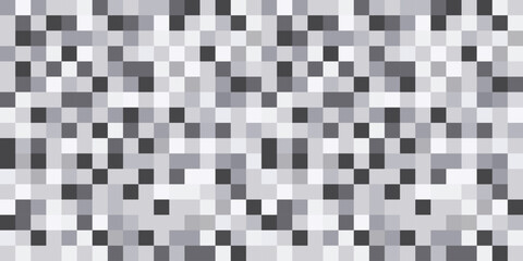 Obraz na płótnie Canvas Pixel censored. Censorship rectangle. Censor bar. Abstract black and white pixels geometric background. 18 sign warning. Censored, eighteen age older adult content.