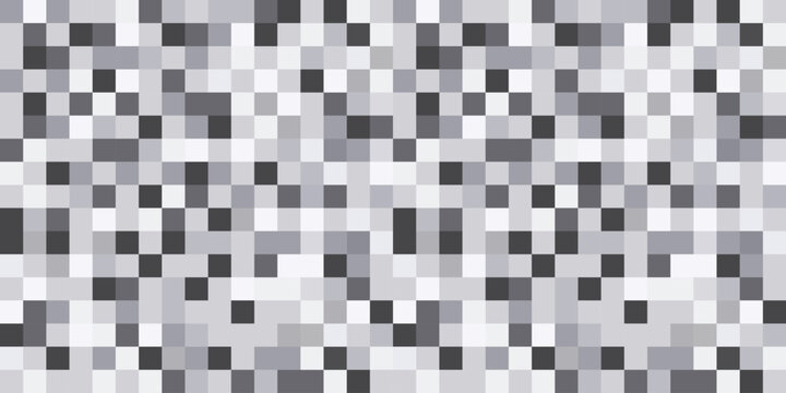 Pixel censored. Censorship rectangle. Censor bar. Abstract black and white pixels geometric background. 18 sign warning. Censored, eighteen age older adult content.