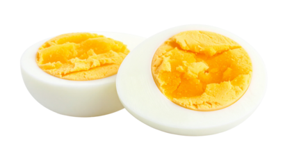 a boiled egg isolated on transparent background.
