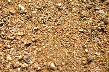 Brown soil and gravel texture background