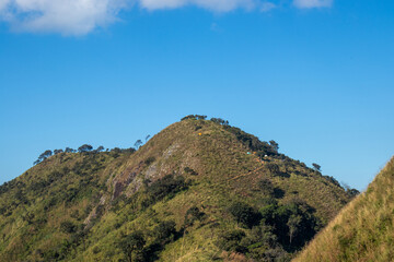 Challenging mountain trail ascending Doi Luang Phayao before reaching the camping area in Phayao Province, Thailand. 