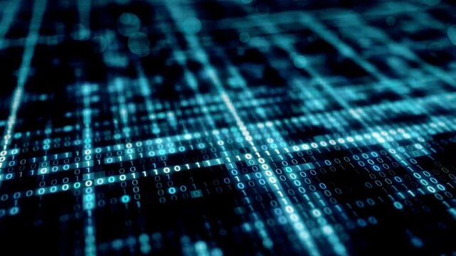 Innovative computer data transmission animation graphic. Powerful performance supercomputer circuit board. Abstract Circuit Board Processing Animation.