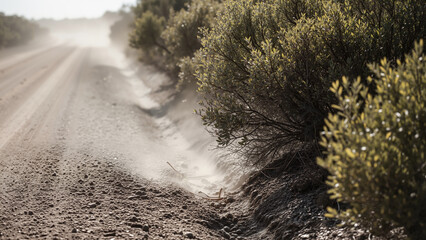 Man walking dog on pedestrian bridge in urban environment  