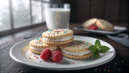 バニラクリーム入りクリスピークッキー