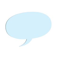 Light Blue Speech Bubble Vector Shape - Talk and Communication Icon