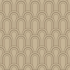 Retro Arches Geometric Beige Pattern
