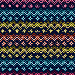 Vibrant Geometric Tribal Stripe Pattern
