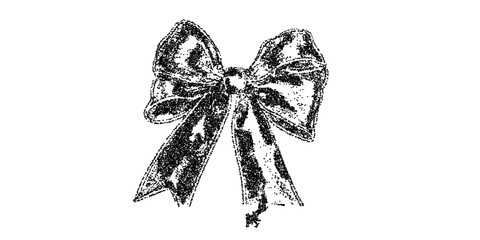 Festive bow illustration perfect for adding a touch of holiday cheer to your designs, crafting elegant invitations, and creating memorable greeting cards